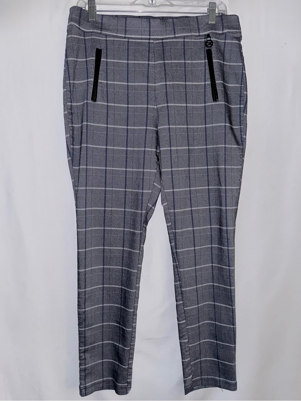 Calvin Klein Gray Plaid Ankle Pants Size 12